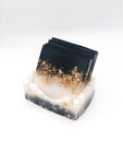 Black, White, and Gold Square Coasters