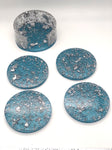 Ice Blue Circle Coasters