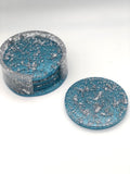 Ice Blue Circle Coasters