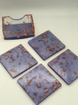 Purple and Copper Coasters